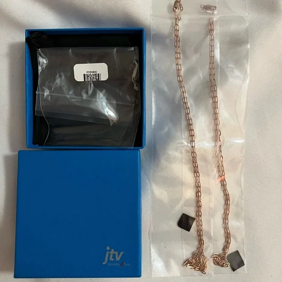 JTV Jewelry 8k Rose Gold Over Sterling Silver Set Of Two 22mm